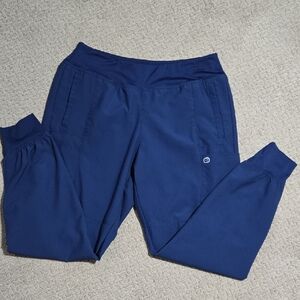 Medium Petite Navy Blue WonderWink Jogger Scrub Pants